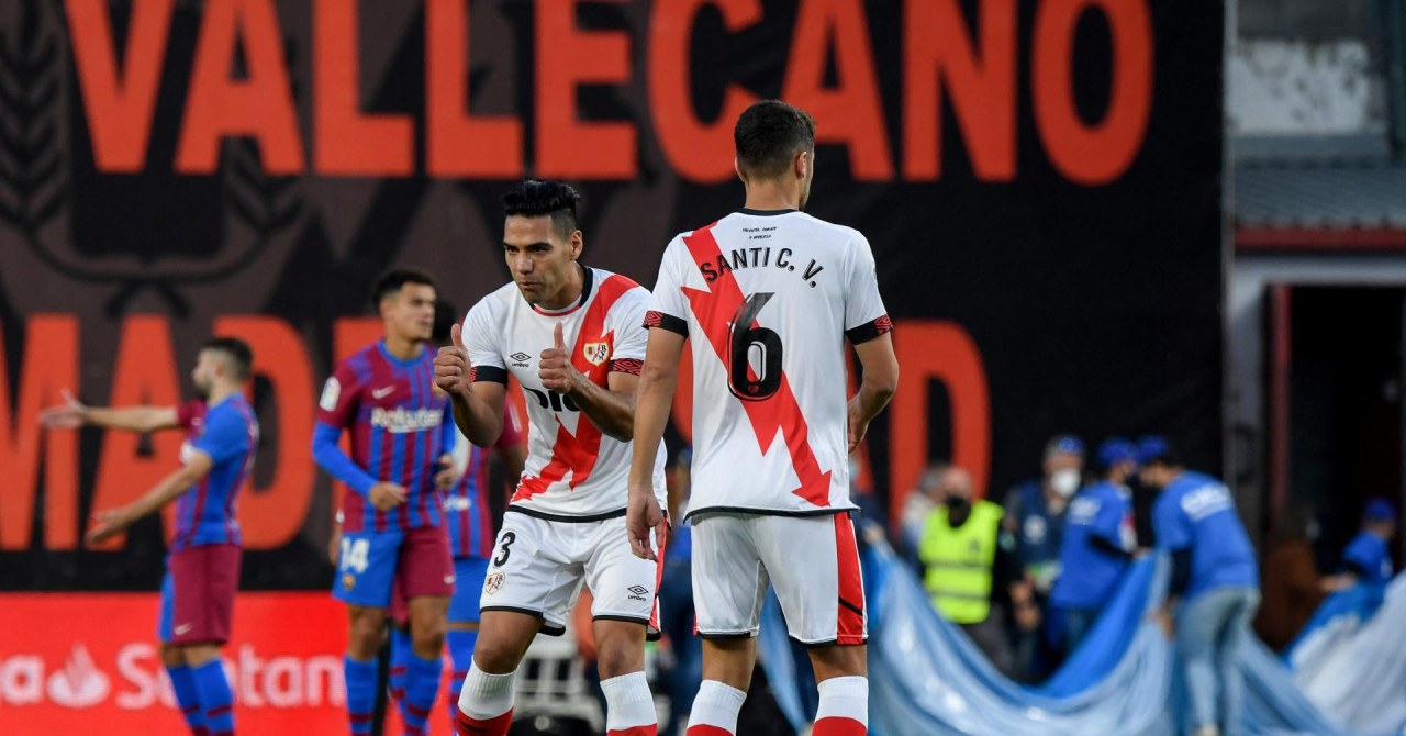 Falcao rolls back the years to pile on misery for Barcelona