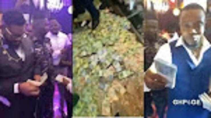 Money talks: Cash rains at the wedding of Alien Gh and longtime girlfriend(VIDEO)