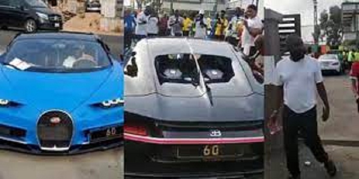 Shock Despite pulls out over $3m worth Bugatti Chiron in Accra as birthday gift (WATCH)