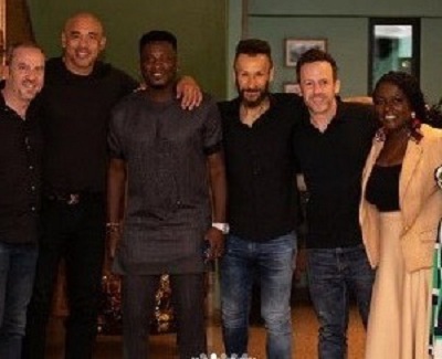 See images from Asamoah Gyan’s meeting with the GRAMMY CEO at the restaurant owned by Akufo-daughter. Addo’s
