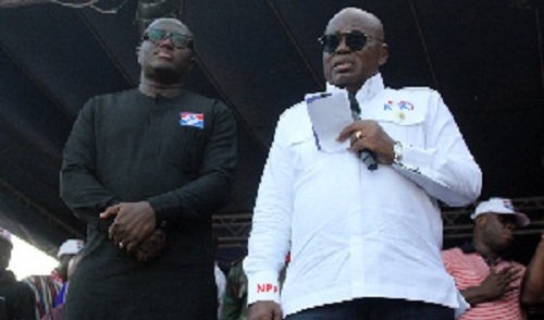 At a gathering in Kumawu, Akufo-Addo declared, "I will hand power over to NPP."