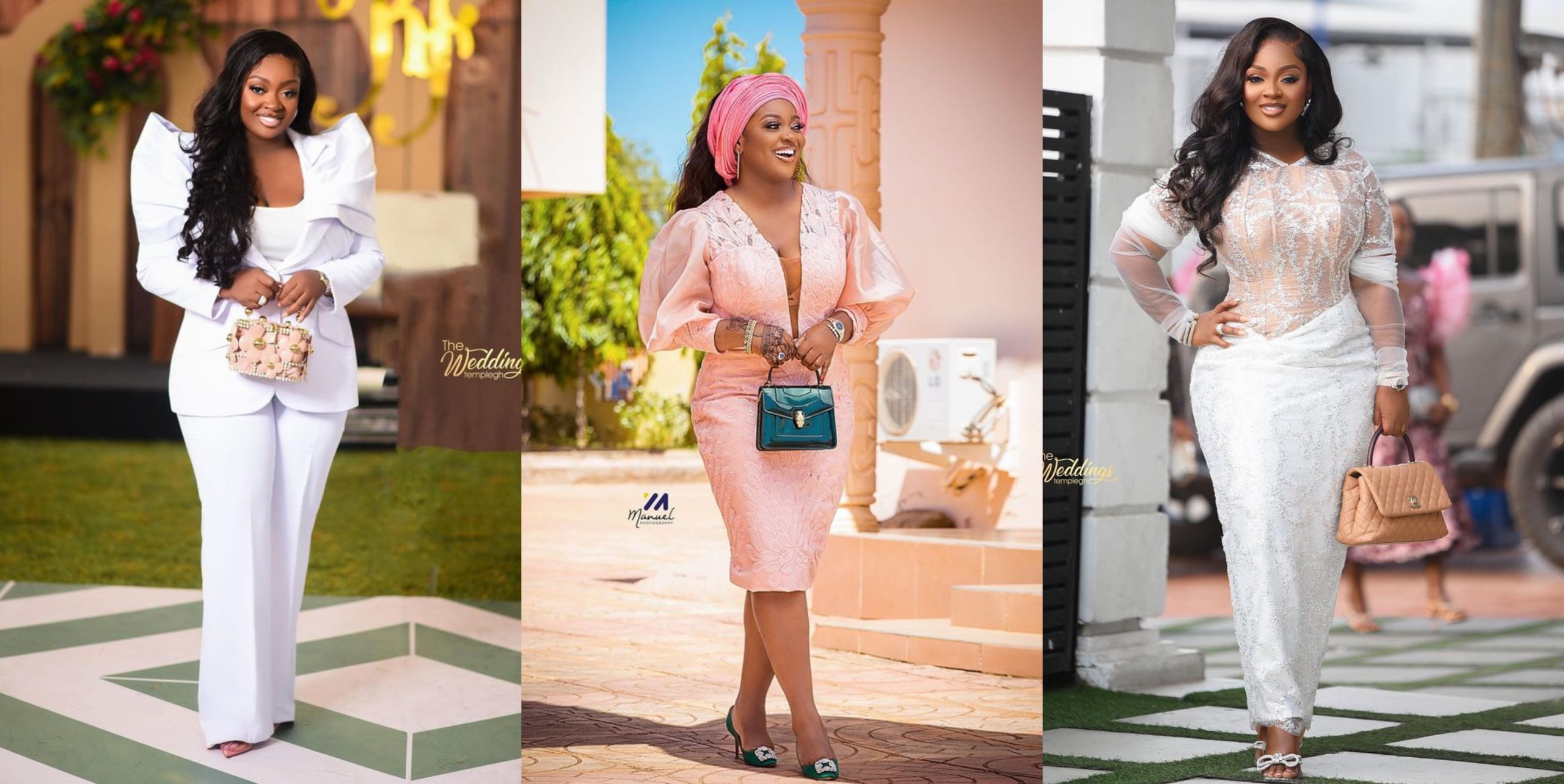 Jackie Appiah nailed the ideal wedding guest dress on Instagram 6 times.
