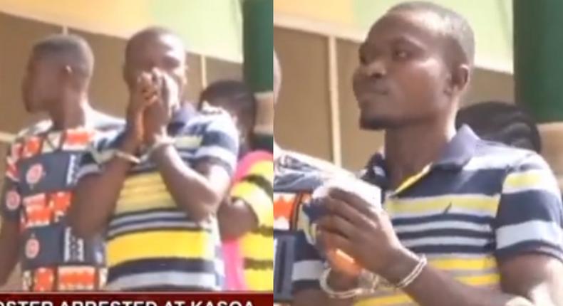 Taxi driver in Kasoa who also commits infamous mobile money scam is detained (video)
