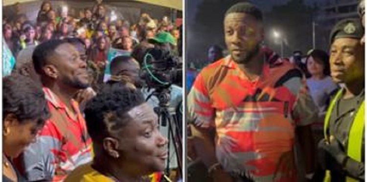 Video: Asamoah Gyan arrives to provide support to Afua Asantewaa’s effort at a sing-a-thon